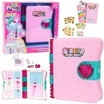Journal intime avec cadenas cle et compartiment cache rose