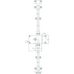 Jpm - serrure 3 points vega horizontal tirage cylindre de 45mm gauche 530000 17 2a