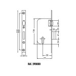 Jpm - serrure � larder monopoint multibat � rouleau noir a50mm - vachette - 290000 - 01 - 0b