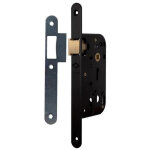 Jpm - serrure � larder multibat � bec de cane axe 50mm finition noir � bout rond 250000 - 02 - 1j