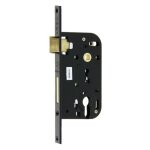 Jpm - serrure � larder multibat � profil europ�en axe 50mm t�ti�re 25mm hauteur 250mm finition noir 210000 ...