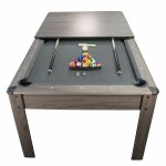 Billard amricain ambiance 7ft - 226, 5 x 126, 5 x 80 cm avec accessoires et plateau dnatoire - gris ...