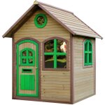 Julia maison enfant en bois fsc maison de jeux pour l'extrieur / jardin en marron & vert maisonnette ...