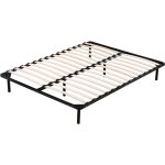 Sommier 200x200 cm metal solide 29 cm - confortable - montage rapide - lattes en bois 14 en 9mm - epaisseur ...