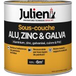 Sous - couche pour supports en alu, zinc, cuivre, galvanis - aspect mat blanc 0, 5l julien