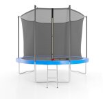 Jump4fun - trampoline de jardin ø 305 cm - 10ft - filet intérieur, matelas de protection et echelle Jump4fun - trampoline de jardin ø 305 cm - 10ft - filet intérieur, matelas de protection et echelle