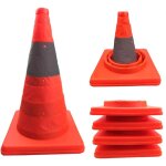 1 c�nes de signalisation r�tractables pliables 30 cm orange s�curit� multifonctionnelle c�ne de s�curit� ...