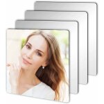 4 miroir autocollant, 20 x 20 cm miroir adh�sif porte, miroir mural autocollant, miroir collant, muraux ...