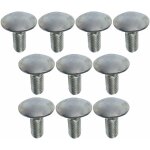 Jusch - c49000 - lot de 10 boulons de carrosserie / charrue � t�te ronde � collet carr� - m8x20mm - en ...