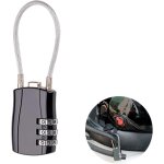 Jusch - cadenas cable, cadenas � c�ble r�tractable, cadenas � combinaison num�rique, antivol casque v�lo, ...