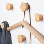 Jusch - pat�re en bois, porte - manteau rond, (h�tre conique 53. 5cm 5 pi�ces)