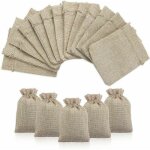 Jute sac  cordon sachets en jute sacs cadeau avec cordon, pochettes sachets en lin chanvre pochon tissu ...
