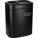 Jvd - corbeille de tri ovale 2 bacs avec couvercle - mat�riel professionnel