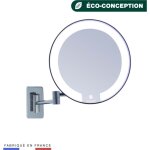 Jvd - miroir cosmos lumineux chrom� bras tubulaire - mat�riel professionnel