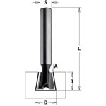 K918 - 127 fraise � queue d'aronde a14 hw z2 s=8 d=12. 7x12x45 dr