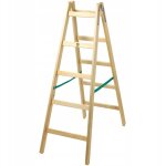 Kadax - escabeau pliable en bois, �chelle � structure robuste et s�curis�e, con�ue pour un acc�s facile ...