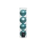 Boules en verre  suspendre artic blue dim 10 cm carton de 4