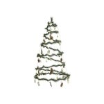 Kaemingk - sapin de nol spirale suspendu blanc lumineux dim 58 cm