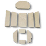 Kaminxpert - habillage de foyer pour poles  chemine baltrum de justus - vermiculite - 10 pices