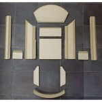 Kaminxpert - habillage de foyer pour po�les � chemin�e mira 4 de lotus - vermiculite - 12 pi�ces