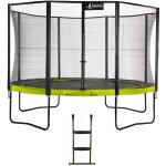 Kangui - trampoline de jardin 365 cm + filet de scurit + chelle punchi vert 360