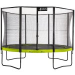 Kangui - trampoline de jardin 365 cm + filet de scurit punchi vert 360