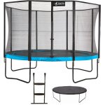 Kangui - trampoline de jardin rond 430 cm + filet de s�curit� + �chelle + b�che de protection punchi ...