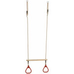 Kangui - trapèze balançoire en bois avec anneaux de gymnastique pour enfant pour structure de jeux Kangui - trapèze balançoire en bois avec anneaux de gymnastique pour enfant pour structure de jeux