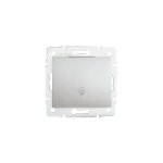 Bouton poussoir sonnette - argent - encastr - 71x71mm - led - ip20