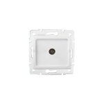 Prise tv de passage - encastre murale - 1 sortie - blanc - 71x71mm