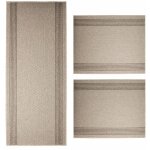 Karat - descente de lit antistatique natura sisal beige 1 tapis 80 x 300 cm + 2 tapis 80 x 150 cm