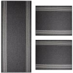 Karat - descente de lit antistatique natura sisal gris anthracite 1 tapis 80 x 300 cm + 2 tapis 80 x ...