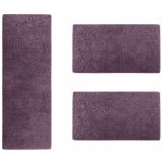 Karat - descente de lit barcelona violet 1 tapis 67 x 250 cm + 2 tapis 67 x 140 cm