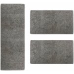 Karat - descente de lit sphinx gris 1 tapis 67 x 240 cm + 2 tapis 67 x 140 cm