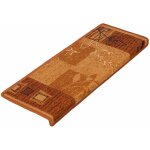 Tapis d'escalier akzent couleur terre rectangulaire 23, 5 x 65 cm