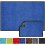 Tapis de porte monochrom bleu 60 x 180 cm