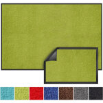 Karat - tapis de porte paillasson d'entre monochrom vert citron 60 x 180 cm