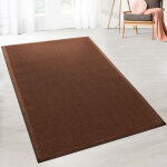 Karat - tapis sisal amazonas marron fonc� avec bordure 200 x 290 cm