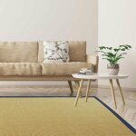 Tapis sisal amazonas nature bordure: jeans / denim 200 x 200 cm