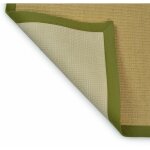 Tapis sisal amazonas nature bordure: taupe / pistache 120 x 180 cm