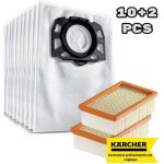 Convient pour k�rcher wd 4, wd 5, wd 6, wd 4290 / 5200 m / 5300 m / 5600 mp sac filtre � peluches + filtre ...