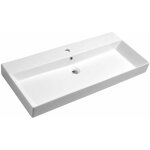 Sapho - kare - meuble - lavabo kare 98x46 cm, avec un trou pour robinet, blanc 17100 Sapho - kare - meuble - lavabo kare 98x46 cm, avec un trou pour robinet, blanc 17100