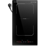 Karinear plaque de cuisson � induction 2 feux avec prise, table de cuisson encastrable autonome 30 cm, ...