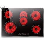 Karinear table de cuisson vitroc�ramique 5 feux encastrables, plaque �lectrique 77 cm, plaque vitro 5 ...