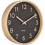 Karlsson - horloge ronde en bois pure 22 cm