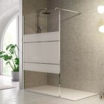 Kassandra - paroi de douche fixe fresh verre sérigraphié 110 cm Kassandra - paroi de douche fixe fresh verre sérigraphié 110 cm