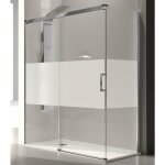 Kassandra - paroi de douche fixe + porte coulissante glasé verre sérigraphié 120 cm paroi latérale : ... Kassandra - paroi de douche fixe + porte coulissante glasé verre sérigraphié 120 cm paroi latérale : ...