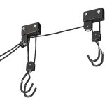 Kayak monte au plafond coffre de toit et elevateur a velo xl