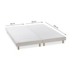 Kbedding - sommier tapissier 160x200 (2x 80 / 200) - 8 pieds offerts