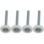Kcvv - lot de 4 roulettes de porte de garage en nylon � roulement � billes scell� avec tige de 115 mm ...